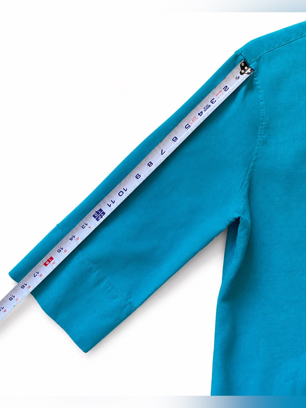 Chico's NWOT Vibrant Teal Button-Down Blouse 14 - Picture 4 of 10
